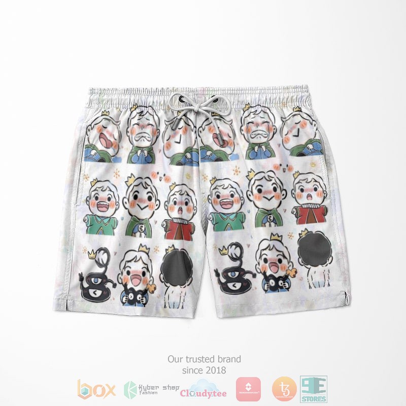 HOT Ranking of Kings Bojji Emotional Self Embossed Beach Shorts 4 Ranking of Kings Bojji Emotional Self Embossed shorts