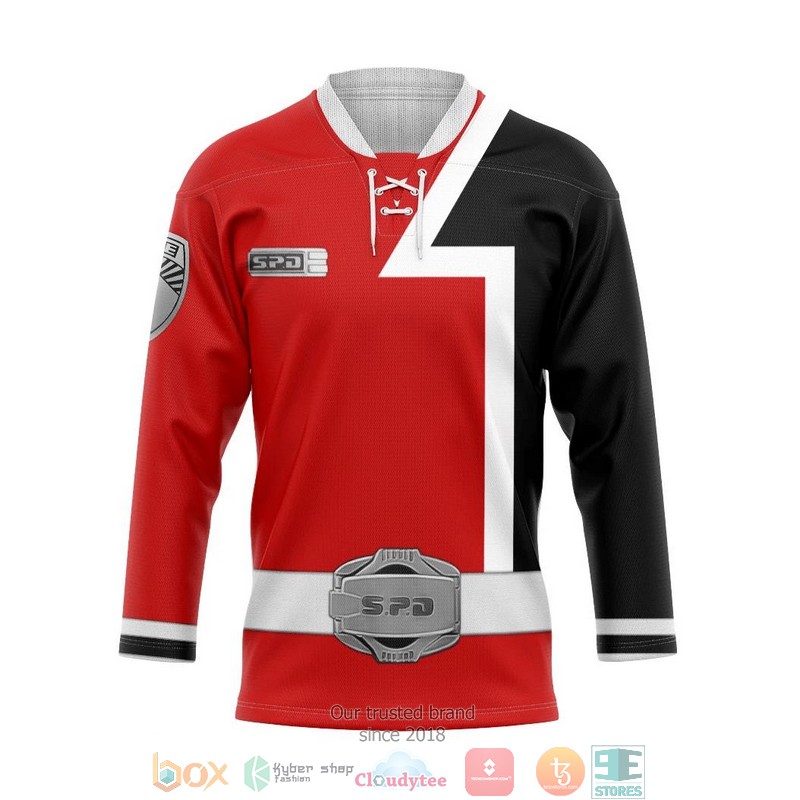 Red Ranger S P D Hockey Jersey Shirt