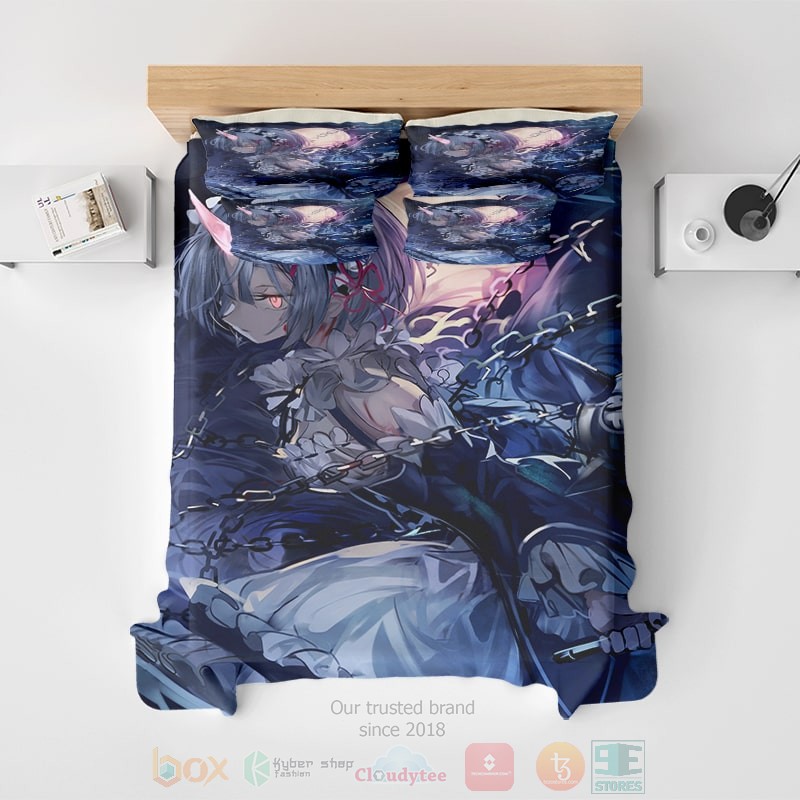 HOT Rem Demon Horn Chains Fusion Re Zero Bedroom Bedding Set 2 Rem Demon Horn Chains Fusion Re Zero Bedding Set 1