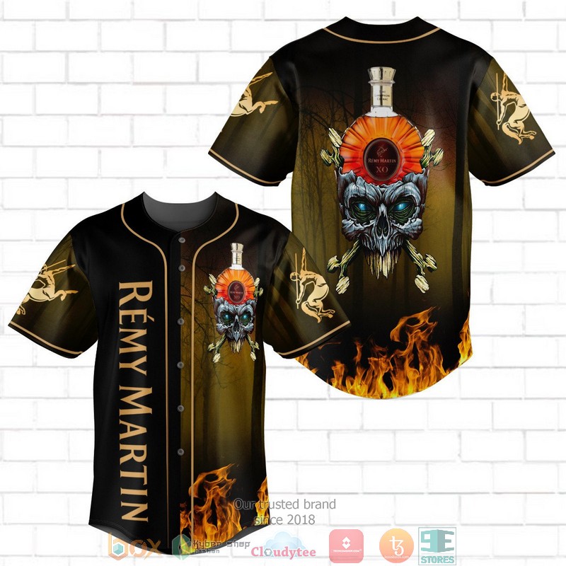 Remy Martin XO Flame Skull Baseball Jersey