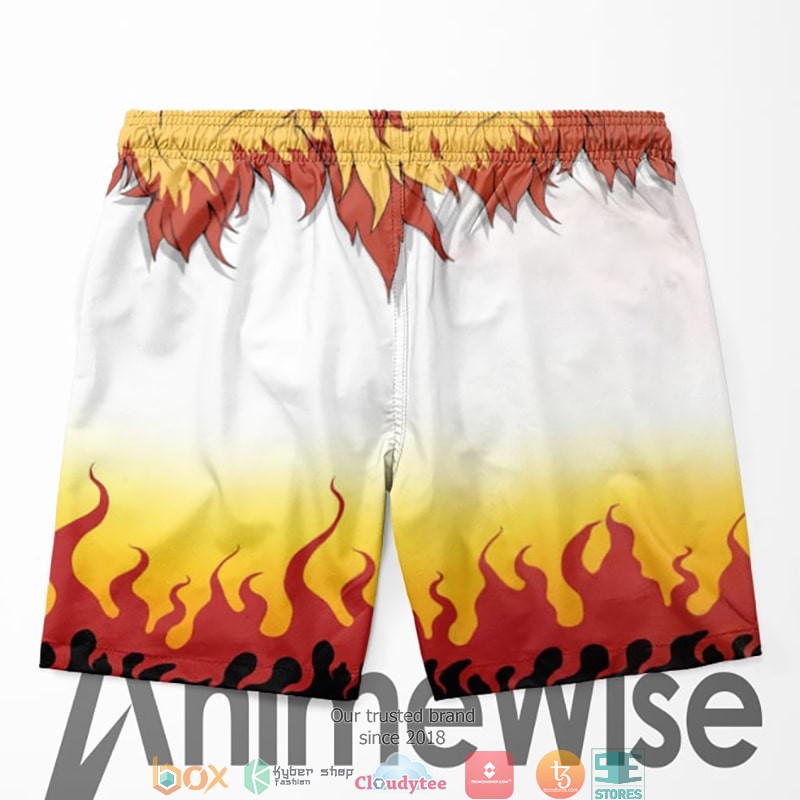 Rengoku Fire Hashira Classic Pattern Demon slayer Shorts 2 Rengoku Fire Hashira Classic Pattern Demon slayer Shorts 1