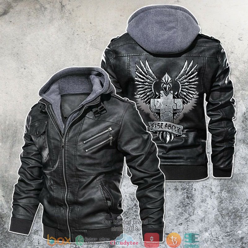 Rise Above Cross Leather Jacket