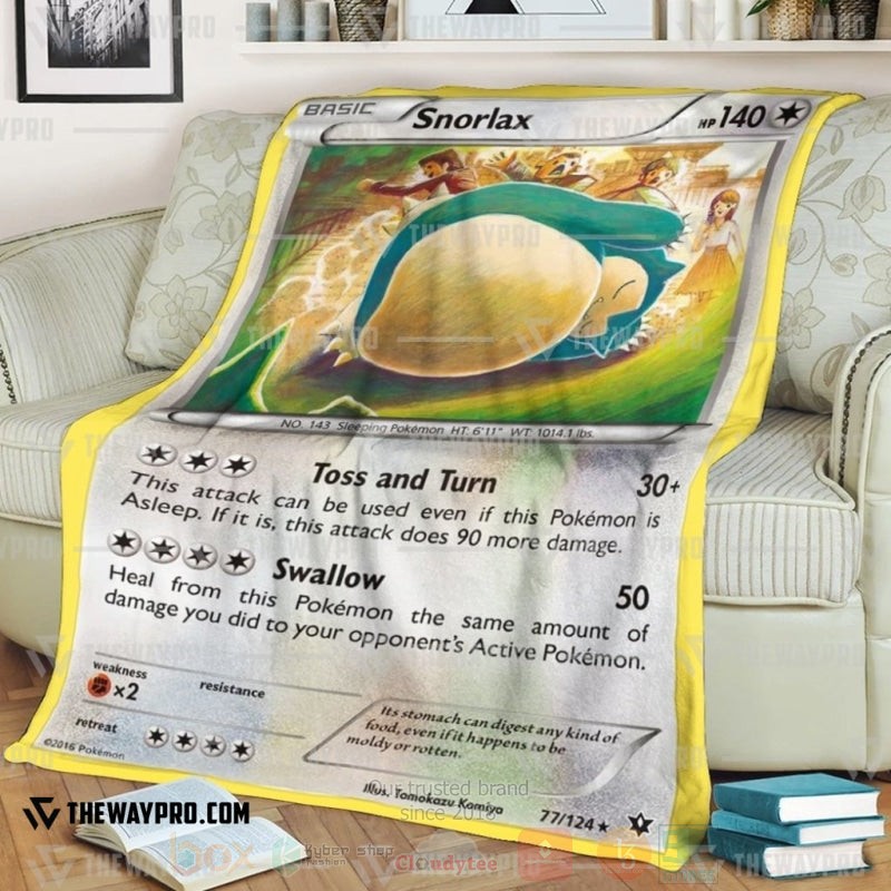 Anime Pokemon Snorlax Blanket