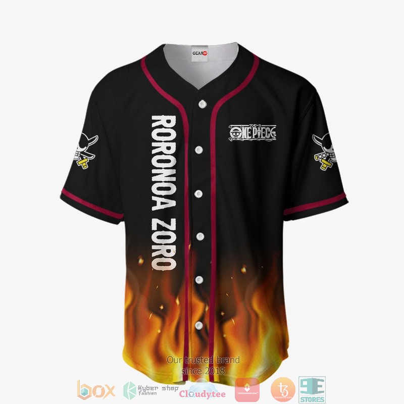 Roronoa Zoro One Piece Baseball Jersey Shirt 2 Roronoa Zoro One Piece Baseball Jersey Shirt 1