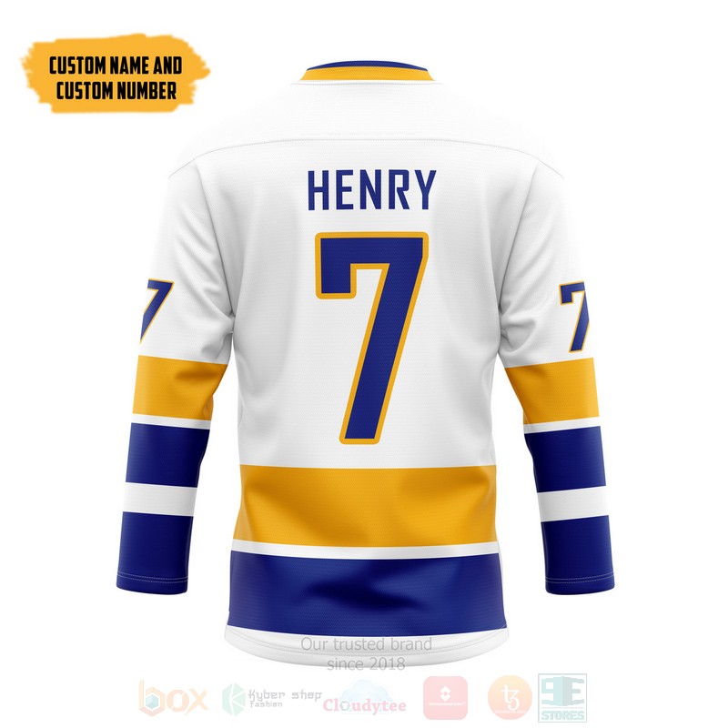 SS Charlestown Chiefs Personalized White Hockey Jersey 1
