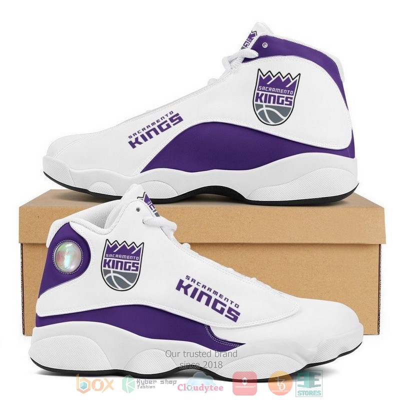 Sacramento Kings Nba Football Team Big Logo Air Jordan 13 Shoes