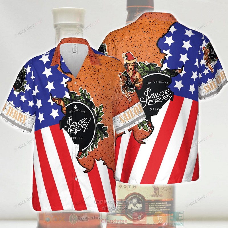 NEW Sailor Jerry American flag Hawaii Shirt 3 Sailor Jerry American flag Hawaiian shirt