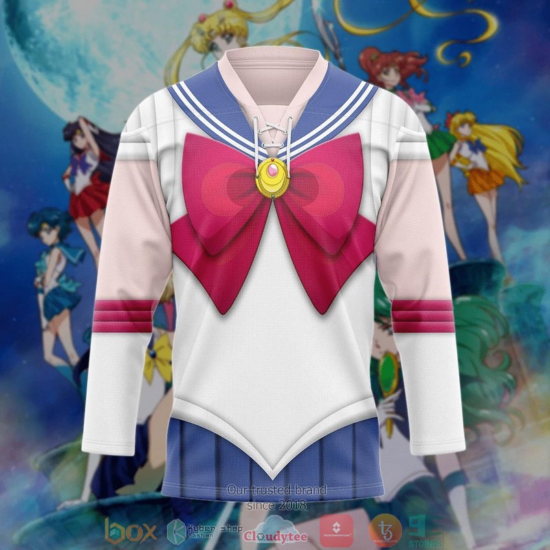 Sailor Moon Hockey Jersey Shirt 3 Sailor Moon Hockey Jersey Shirt 1 2