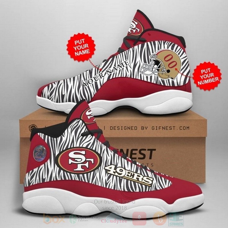 San Francisco 49Ers NFL Football Team Personalized Air Jordan 13 Shoes