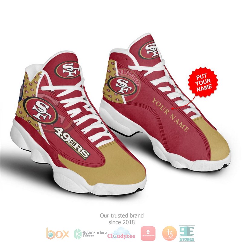 San Francisco 49ers NFL 1 Football Air Jordan 13 Sneaker Shoes