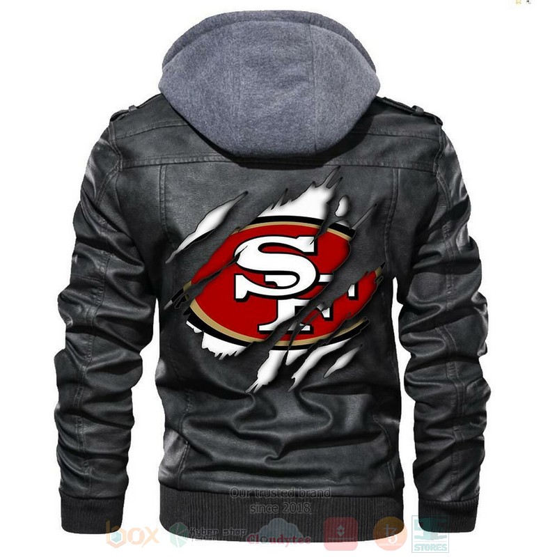 San Francisco Ers NFL Sons of Anarchy Black Motorcycle Leather Jacket