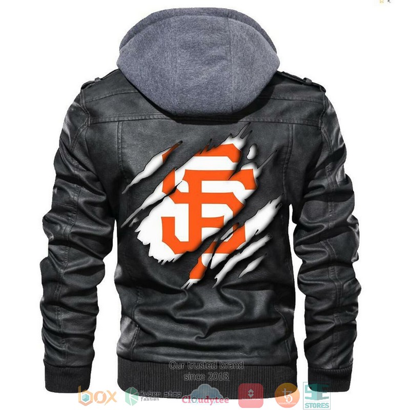 San Francisco Giants MLB Baseball Sons Of Anarchy Black Leather Jacket