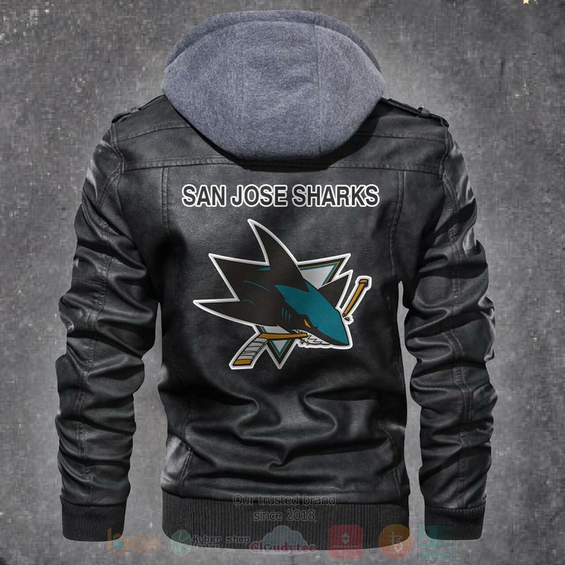 BEST NHL Teams San Jose Sharks Motorcycle Rider Zipper Jacket Leather 5 San Jose Sharks NHL Motorcycle Leather Jacket