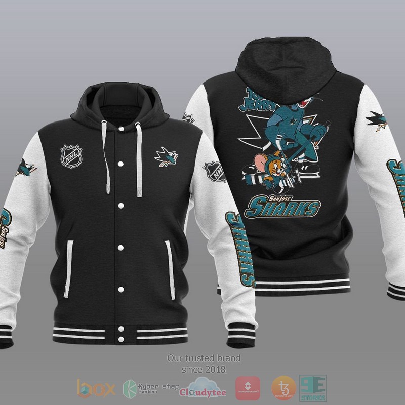 San Jose Sharks NHL Tom And Jerry Baseball Hoodie Jacket