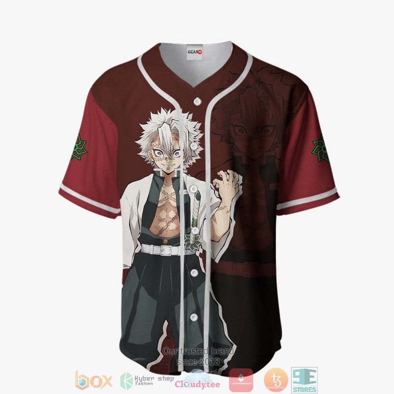 Sanemi Shinazugawa Demon Slayer Baseball Jersey Shirt 2 Sanemi Shinazugawa Demon Slayer Baseball Jersey Shirt 1