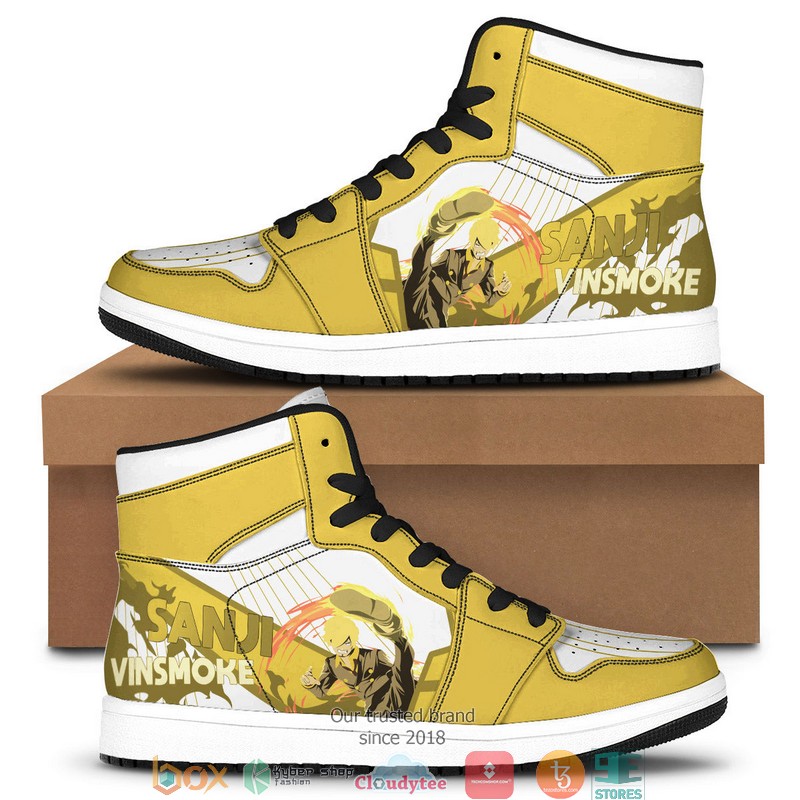 Sanji Black Leg Air Jordan High Top Sneaker