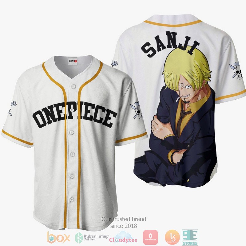 Sanji Jersey Shirt One Piece Custom Anime for Otaku Baseball Jersey