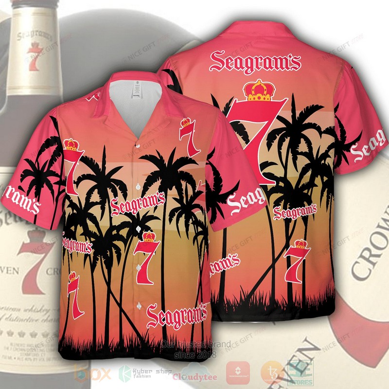 Seagrams palm tree Hawaiian shirt