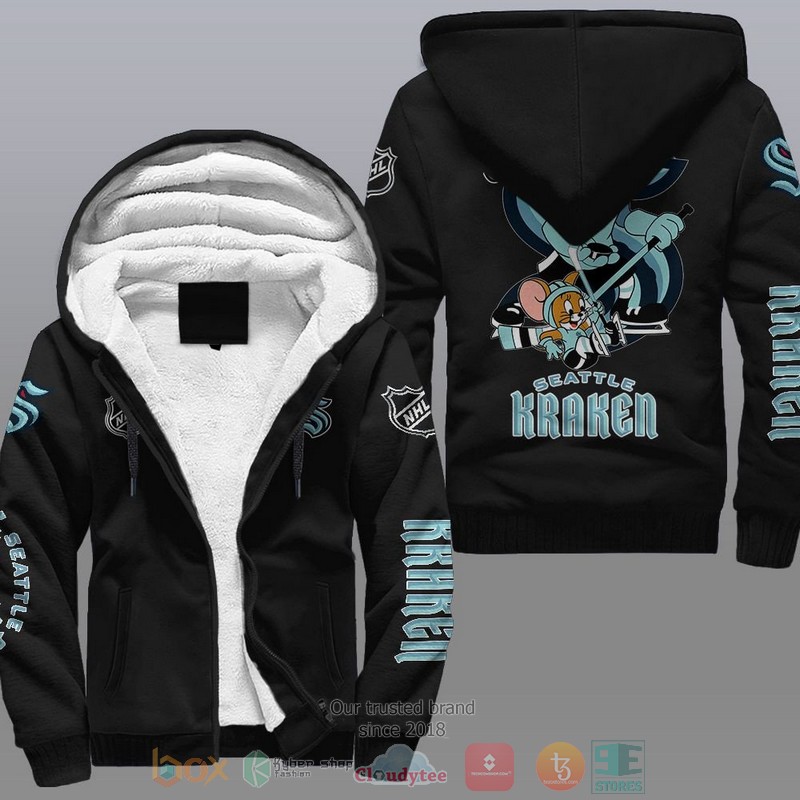 Seattle Kraken NHL Tom And Jerry Fleece Hoodie