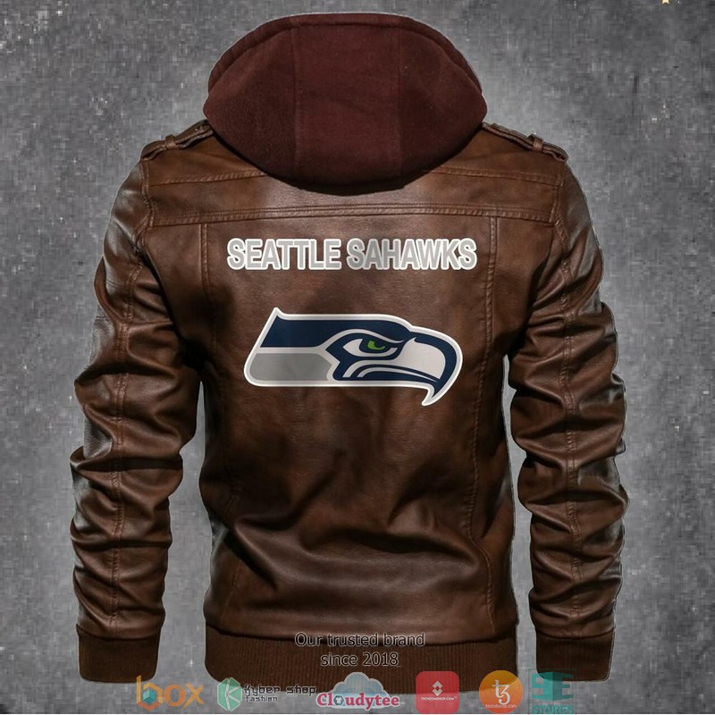 NEW Seattle Sahawks NFL Jacket Leather 1 Seattle Sahawks NFL Football Leather Jacket