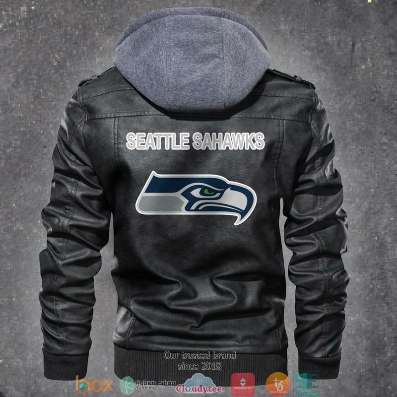 Seattle Sahawks NFL Football Motorcycle Leather Jacket