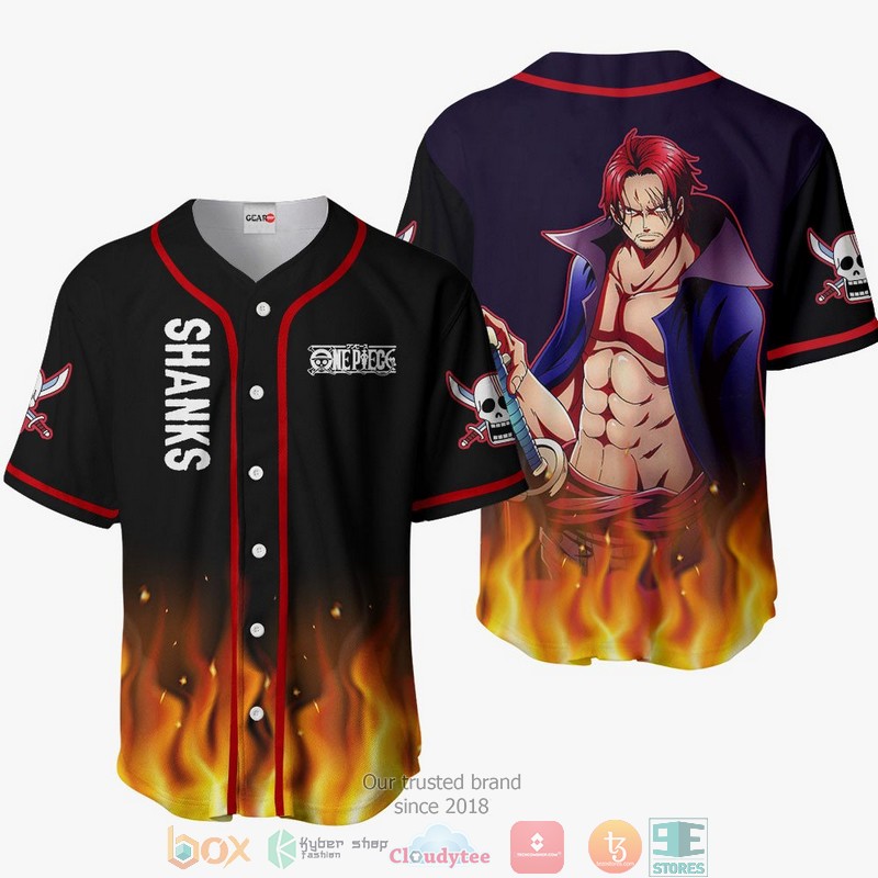 Shanks One Piece Baseball Jersey Shirt