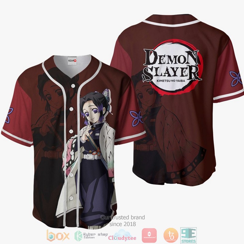 Shinobu Kocho Demon Slayer Red Baseball Jersey Shirt 6 Shinobu Kocho Demon Slayer Red Baseball Jersey Shirt