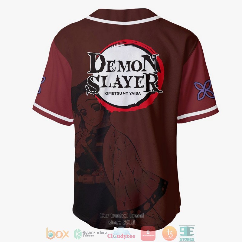 Shinobu Kocho Demon Slayer Red Baseball Jersey Shirt 3 Shinobu Kocho Demon Slayer Red Baseball Jersey Shirt 1 2
