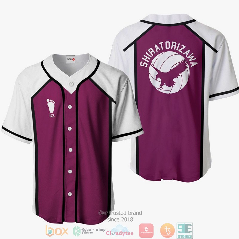 Shiratorizawa Haikyuu Baseball Jersey Shirt 6 Shiratorizawa Haikyuu Baseball Jersey Shirt