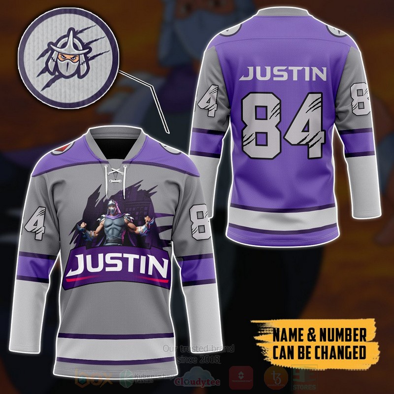 BEST Shredder Teenage Mutant Ninja Turtles Personalized Jersey Hockey 3 Shredder Teenage Mutant Ninja Turtles Personalized Hockey Jersey 1 2