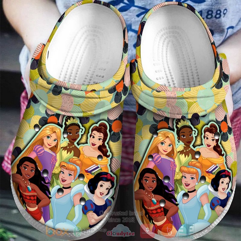 Six Disney Princess Flowers Crocband Clog 1