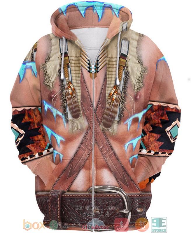 Skin Pattern Native American 3D Shirt Hoodie 1 2 3 4 5 6