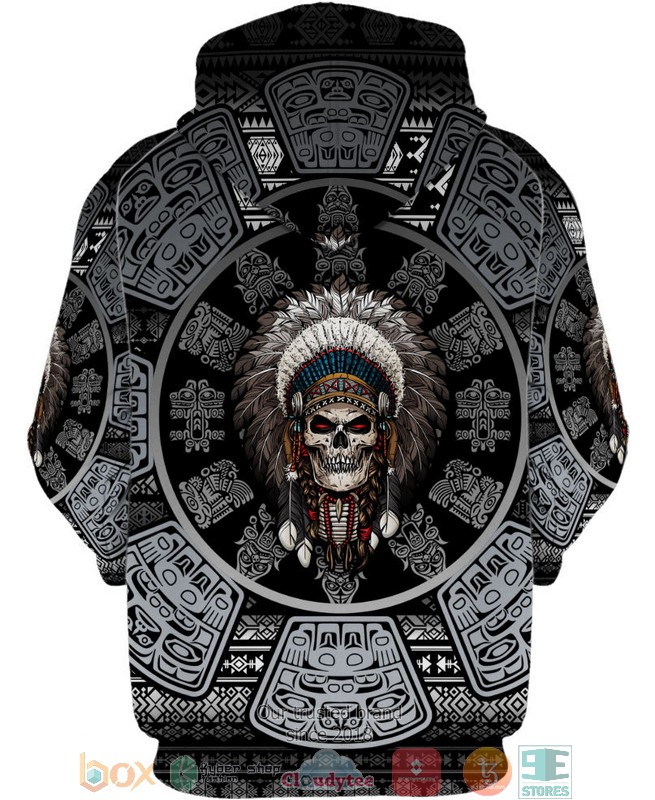 Skull Chief Pattern Native American 3D Shirt Hoodie 1