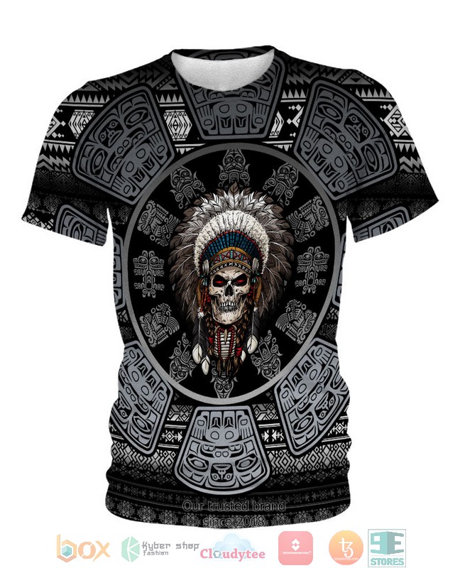 NEW Skull Chief Pattern Native American All Over Printed 3D Shirt, Hoodie 7 Skull Chief Pattern Native American 3D Shirt Hoodie 1 2 3 4 5 6