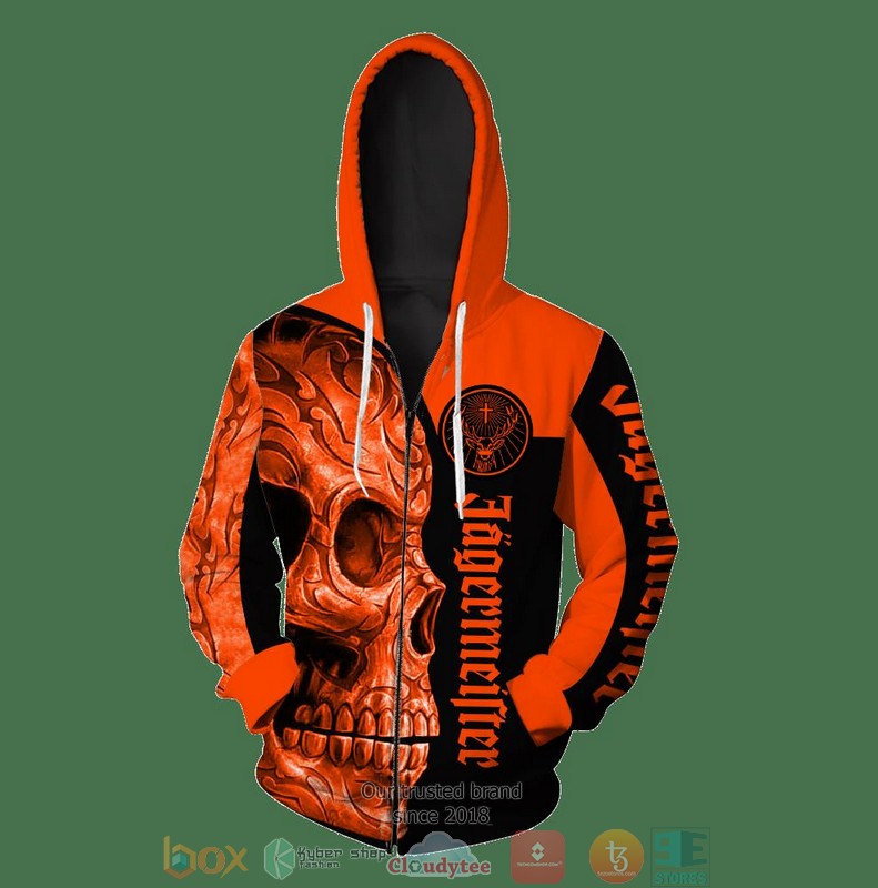 HOT Skull Jagermeister All Over Printed 3D Shirt, hoodie 3 Skull Jagermeister 3D Shirt hoodie 1 2