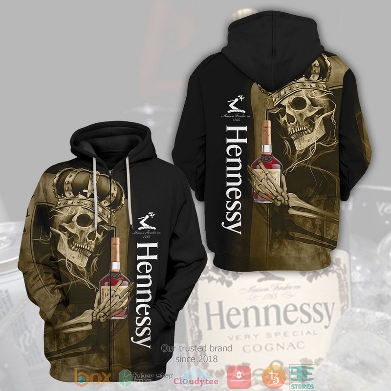 HOT Skull King Hennessy All Over Printed 3D Shirt, Hoodie 4 Skull King Hennessy 3D Shirt Hoodie 1 2 3
