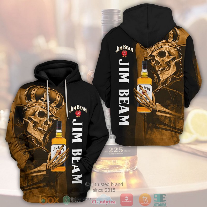 Skull King Jim Beam 3D Shirt Hoodie