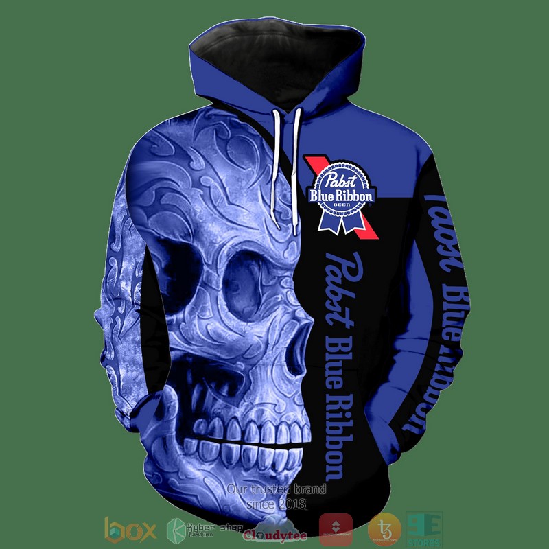 Skull Pabst Blue Ribbon 3D Shirt hoodie 1 2 3 4 5 6 7