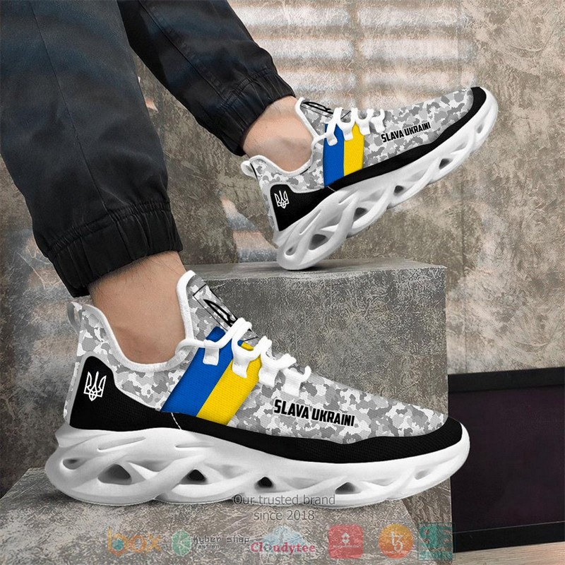 Slava Ukraini Camo Stand With Ukraine Clunky Max Soul Shoes