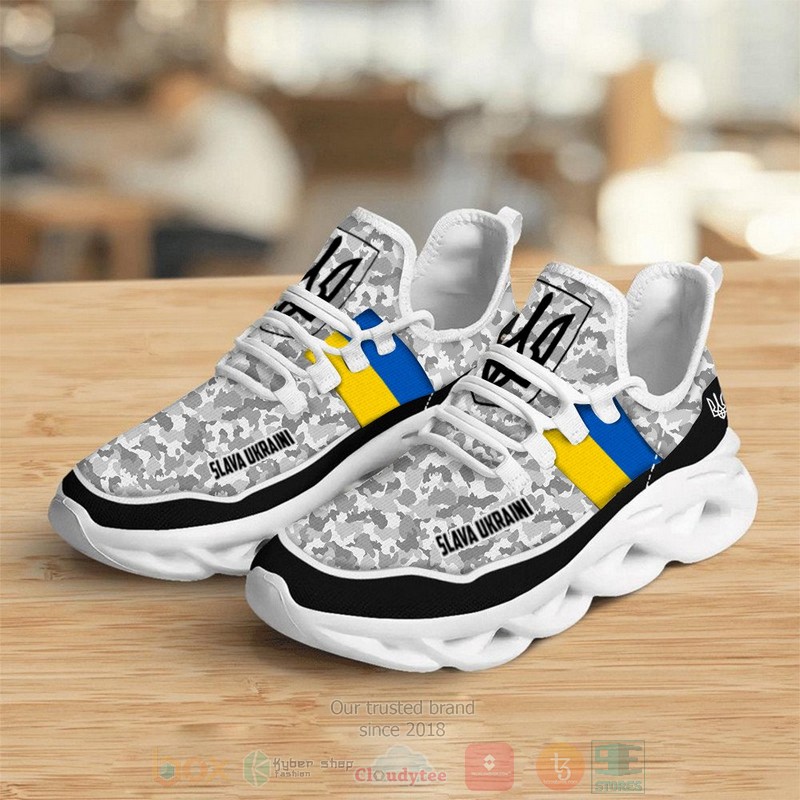 Slava Ukraini Camo Stand With Ukraine Clunky Max Soul Shoes 1
