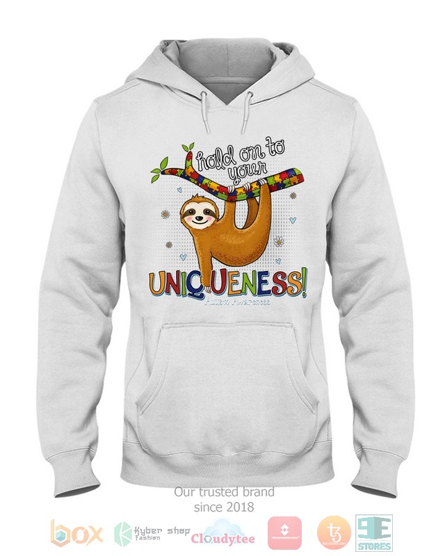 Sloth Hold On To Your Uniqueness Autism Awareness Shirt Hoodie 1 2 3 4 5 6 7 8 9 10 11 12 13 14 15