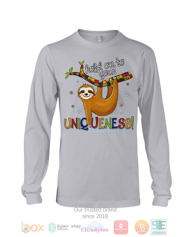 Sloth Hold On To Your Uniqueness Autism Awareness Shirt Hoodie 1 2 3 4 5 6 7 8 9 10 11 12 13 14 15 16 17 18