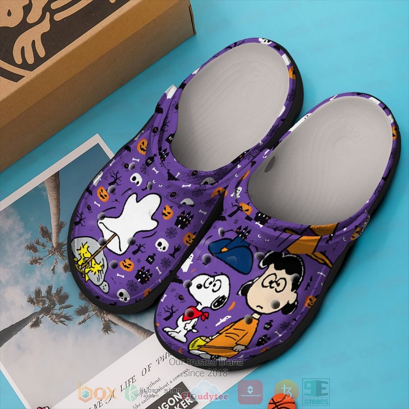 Snoopy and Lucy Halloween Crocband Clog 1