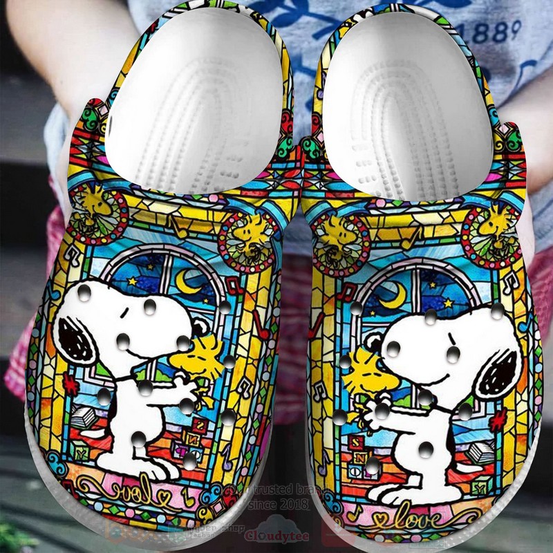 Snoopy and Woodstock Love Crocband Crocs Clog Shoes