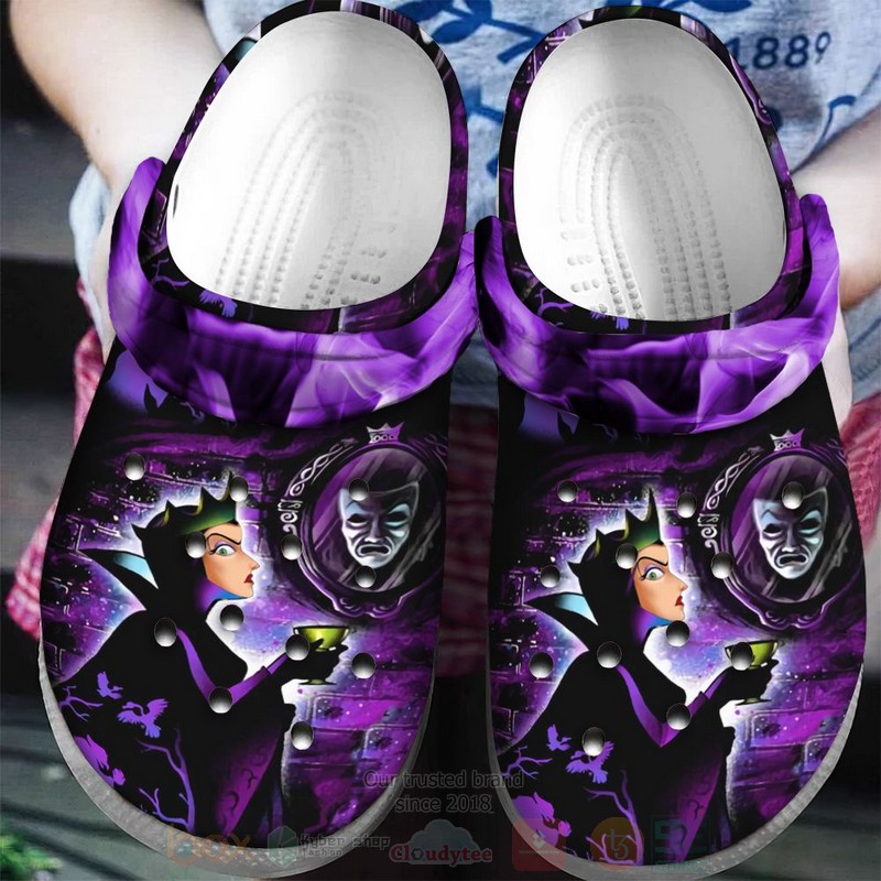 BEST Snow White Grimhilde Crocs Crocband Shoes 5 Snow White Grimhilde Crocband Crocs Clog Shoes