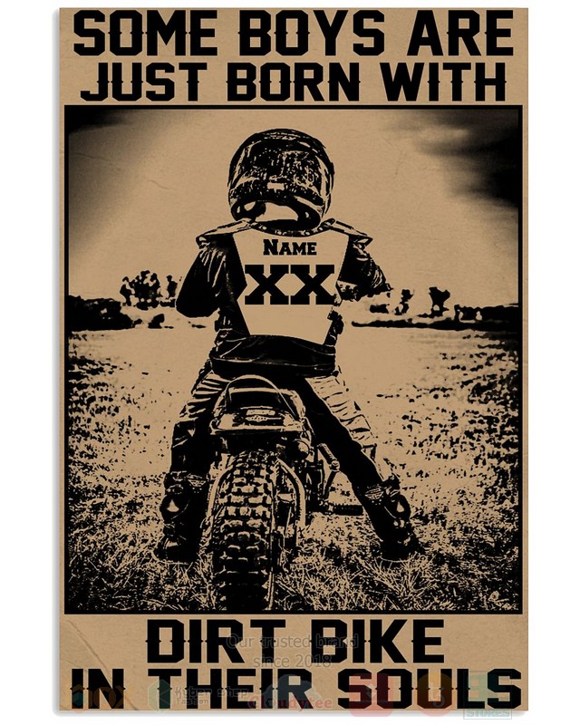 Some Boys Are Just Born With Dirt Bike In Their Souls Personalized Poster