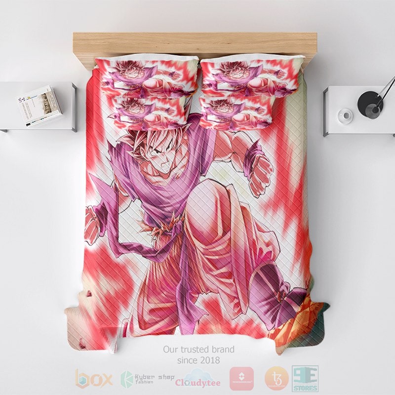 HOT Son Goku Peach Ultra Instinct Move Dragon Ball Bedroom Bedding Set 2 Son Goku Peach Ultra Instinct Move Dragon Ball Bedding Set 1