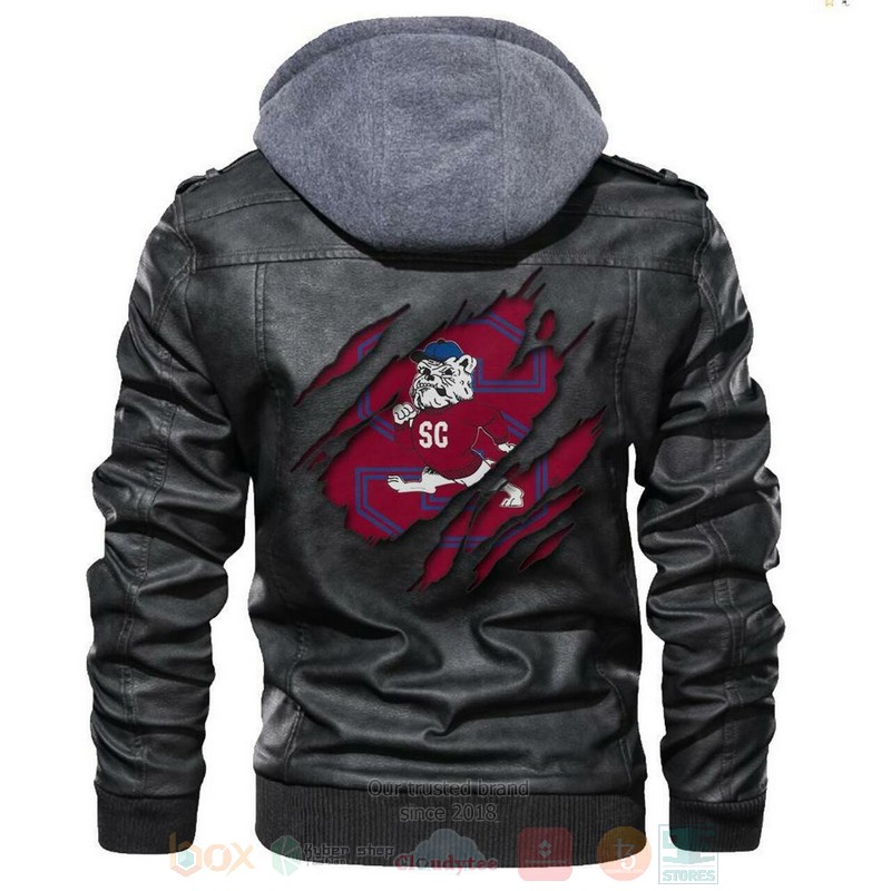 BEST NCAA Teams South Carolina State Bulldogs Black Motorcycle Rider Zipper Jacket Leather 4 South Carolina State Bulldogs NCAA Black Motorcycle Leather Jacket
