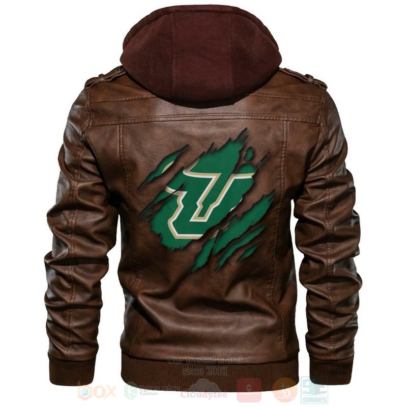 South Florida Bulls NCAA Browns Leather Jacket