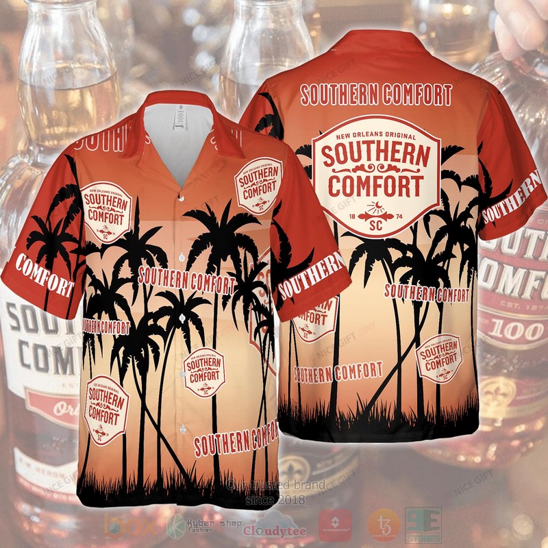 Southern Comfort palm tree Hawaiian shirt